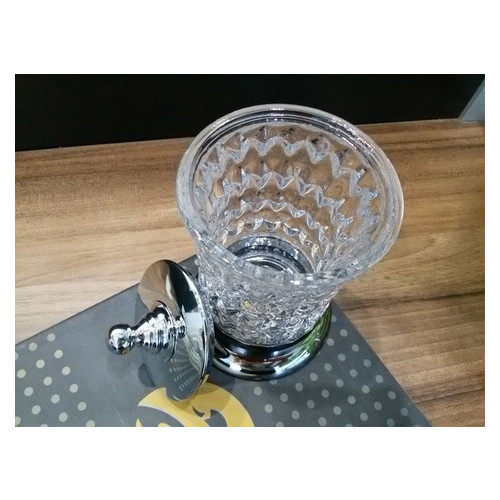 Склянка косметична Kugu Freestand C&B 240C&B хром скло (240C&B) фото №4