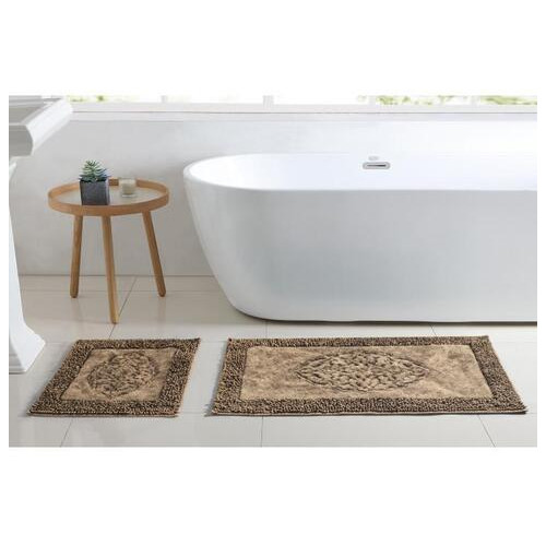 Набір килимків для ванної Arya Tiffany AR-A107214-Brown 2 предмети коричневий фото №1