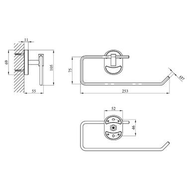 Держатель для туалетной бумаги Kroner KRM Elbe-ACC2903-3 CV022856  фото №2