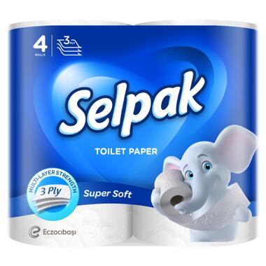 Туалетний папір Selpak 3 шари 4 рулони (8690530204492) фото №2