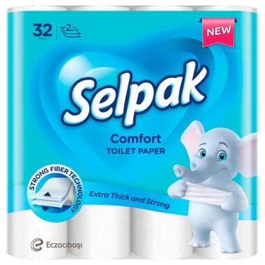 Туалетний папір Selpak Comfort 2 шари 32 рулони (8690530274471) фото №2