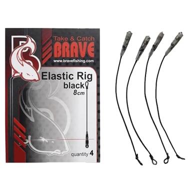 Амортизирующая резина Brave Elastic Rig 8cm Black (4 шт/уп) фото №1