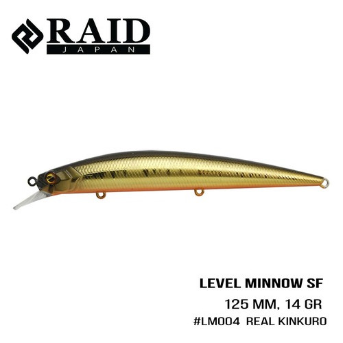 Воблер Raid Level Minnow (125mm, 14g) (004 Real Kinkuro) фото №1