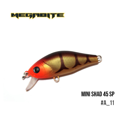 Воблер Megabite Mini Shad 45 SP (45 мм, 4,3 гр, 0,5 м) (A_11) фото №1