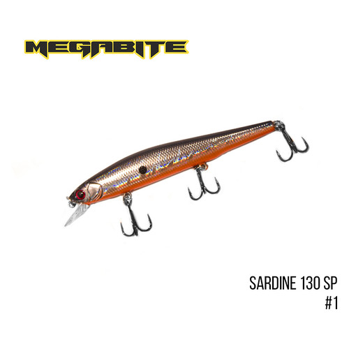 Воблер Megabite Sardine 130SP (130 mm, 19.7 g, 1.8 m) (1) фото №1