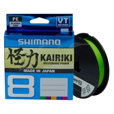 Шнур Shimano Kairiki 8 PE Mantis Green 150m 0.06mm 5.3kg (59WPLA58R00) фото №1