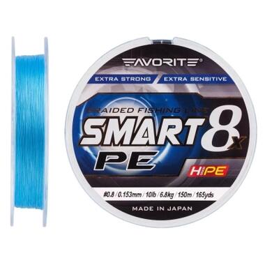 Шнур Favorite Smart PE 8x 150м 0.8/0.153mm 10lb/6.8kg Sky Blue (1693.10.72) фото №2