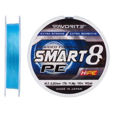 Шнур Favorite Smart PE 8x 150м 1.5/0.202mm 17lb/11.4kg Sky Blue (1693.10.75) фото №2