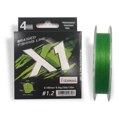 Шнур Favorite X1 PE 4x 150m 1.2/0.185mm 20lb/9.5kg Light Green (1693.11.31) фото №1