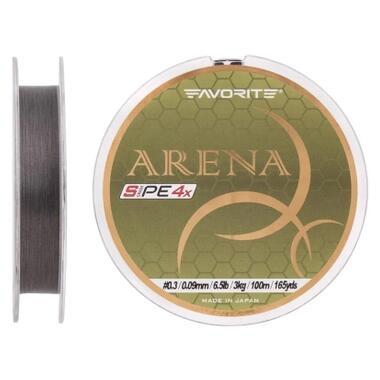 Шнур Favorite Arena PE 4x 100m 0.3/0.09mm 6.5lb/3kg Silver Gray (1693.10.94) фото №2