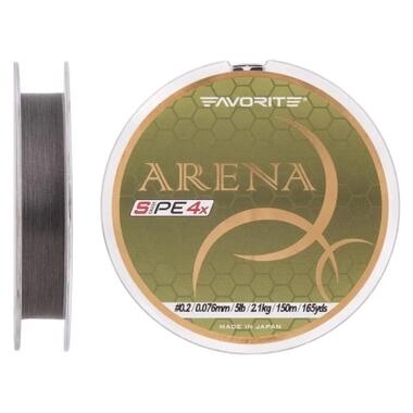 Шнур Favorite Arena PE 4x 150m 0.2/0.076mm 5lb/2.1kg Silver Gray (1693.10.89) фото №2