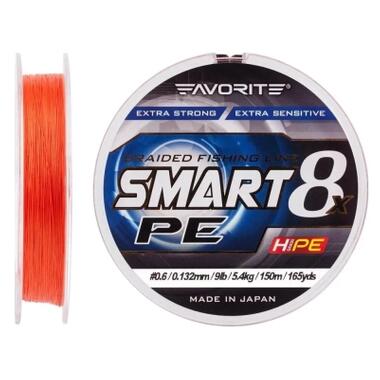 Шнур Favorite Smart PE 8x 150м 0.6/0.132mm 9lb/5.4kg Red Orange (1693.10.80) фото №2