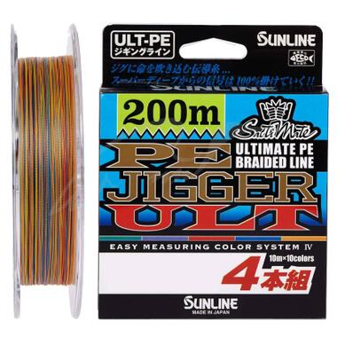 Шнур Sunline PE-Jigger ULT 200m 1.5/0.205mm 25lb/11.0kg Multi Color (1658.10.36) фото №1