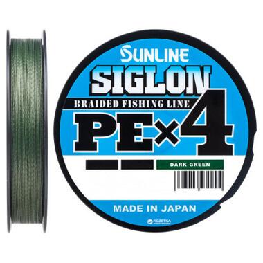 Шнур Sunline Siglon PE н4 150m 1.2/0.187mm 20lb/9.2kg Dark Green (1658.09.20) фото №1