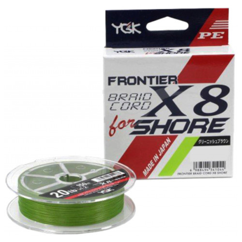 Шнур YGK Frontier Braid Cord X8 150m Green 2.0/0.235mm 30lb/13.5kg (5545.02.99) фото №1