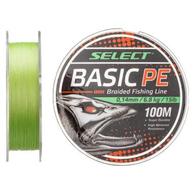 Шнур Select Basic PE 100m Light Green 0.10mm 10lb/4.8kg (1870.27.47) фото №1