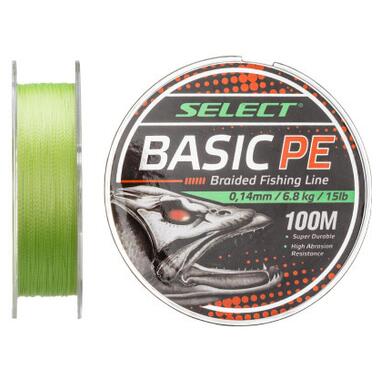 Шнур Select Basic PE 100m Light Green 0.18mm 22lb/9.9kg (1870.27.51) фото №1
