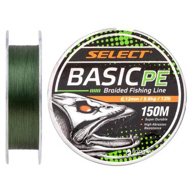 Шнур Select Basic PE 150m Dark Green 0.12mm 12lb/5.6kg (1870.18.22) фото №1
