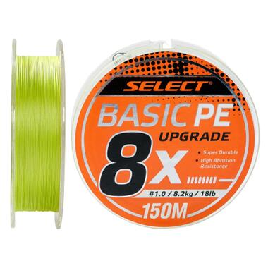 Шнур Select Basic PE 8x 150m Light Green 1.0/0.14mm 18lb/8.2kg (1870.31.39) фото №1