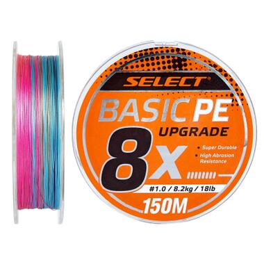 Шнур Select Basic PE 8x 150m Multi Color 1.0/0.14mm 18lb/8.2kg (1870.31.44) фото №1