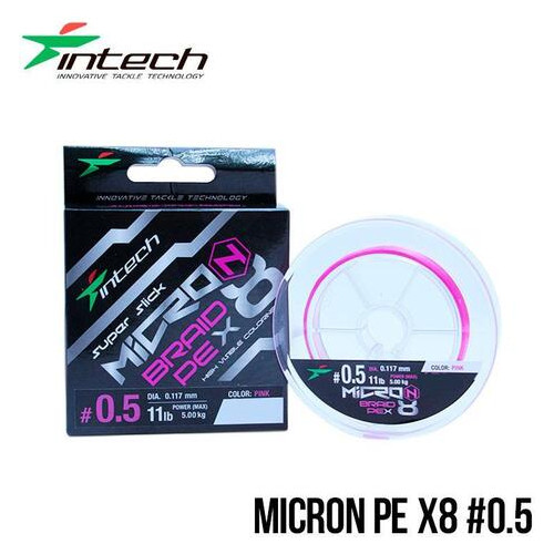 Шнур плетений Intech MicroN PE X8 150m (0.5 (11lb / 5.0kg)) фото №1