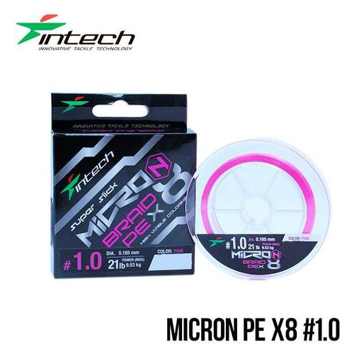 Шнур плетений Intech MicroN PE X8 200m (1.0 (21lb / 9.53kg)) фото №1