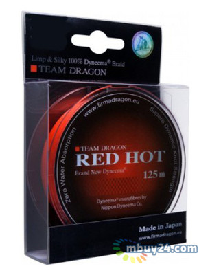 Шнур Dragon Team Red Hot 125 м 0.18 мм 15.60 кг Помаранчевий (PDF-41-02-218) фото №1