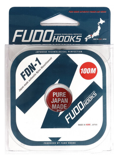 Леска рыболовная Fudo Hooks FDN-1 100м 0.4мм 15.6кг  фото №1