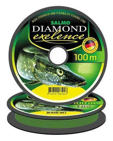Salmo Diamond Excelence 100/015 x 10 мононитка лісовий горіх фото №1