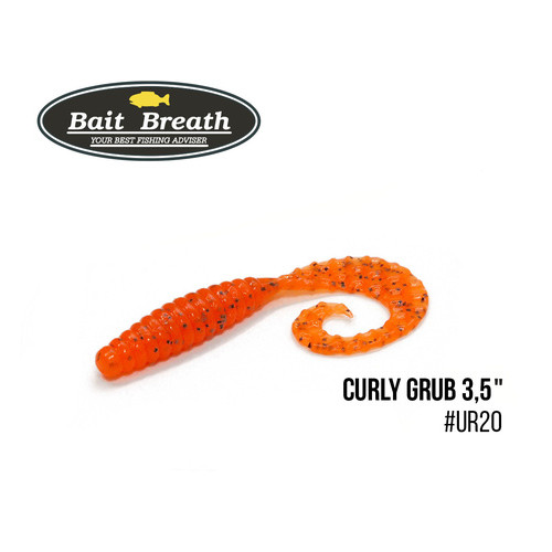 Приманка Bait Breath Curly Grub 3,5 10шт (Ur20 апельсин/зерно) фото №1