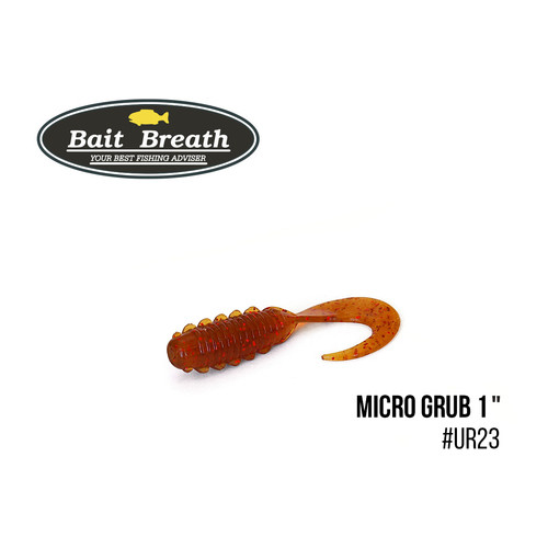 Приманка Bait Breath Micro Grub 1 15 шт (Ur23 Pumpkin/ряд) фото №1
