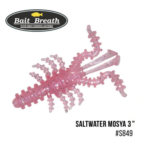 Приманка Bait Breath Saltwater Mosya 3 6 шт (S849 Lively pink) фото №1