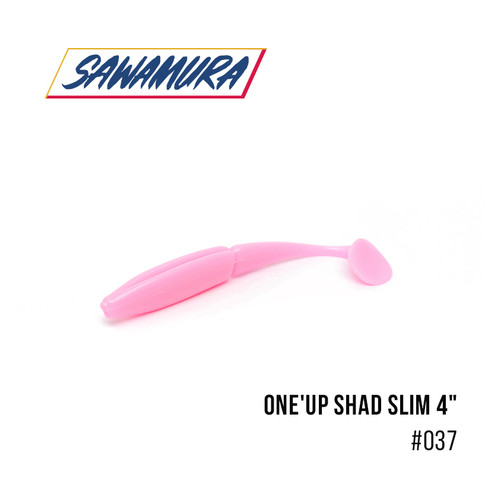 Виброхвост Sawamura OneUp Shad Slim 4 6 шт (037) фото №1