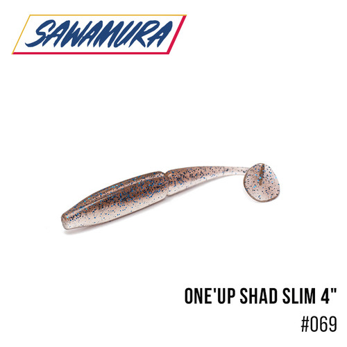 Виброхвост Sawamura OneUp Shad Slim 4 6 шт (069) фото №1