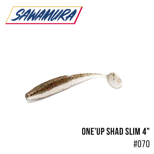Віброхвост Sawamura OneUp Shad Slim 4 (6 шт.) (070) фото №1