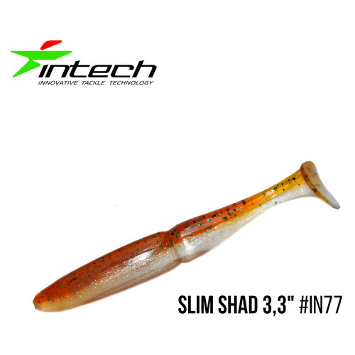 Приманка Intech Slim Shad 3.3 7 шт (In77) фото №1