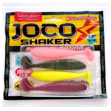 Виброхвост силікон Lucky John (набор) JOCO SHAKER Pro Series 3,5 / MIX1 *4 (140302-MIX1) фото №1