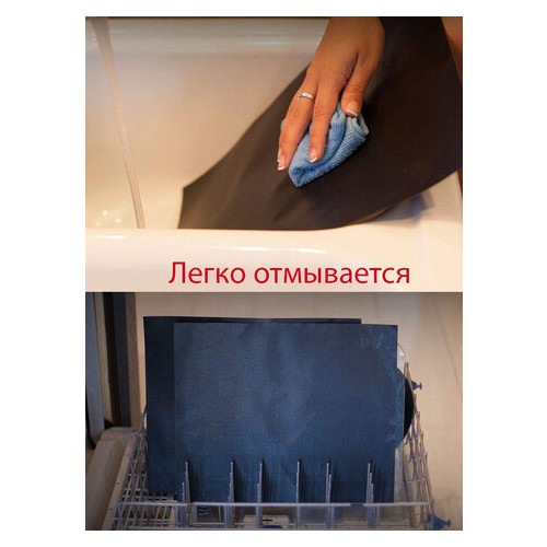 Антипригарний килимок 2LIfe для BBQ та гриля Чорний (n-777) (JE73n-777) фото №8