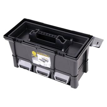 Ящик для інструментів 20 з ПВХ пластику VOREL: 3 контейнери, 2 органайзера, 525x 256x 325 мм [1] 78814 фото №7