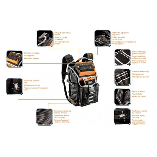 Рюкзак для інструменту монтерський Neo Tools (84-304) фото №2
