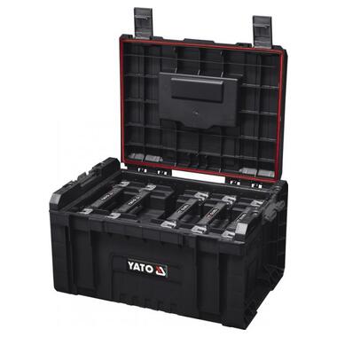 Ящик з 5 секціями для органайзерів YATO 240х450х320 мм, 23В для складних модулів S12, S1 (YT-09163) фото №1