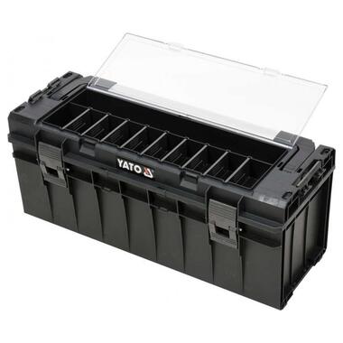 Ящик для інструментів YATO, з органайзером з 9 комірками, 650х270х272 мм, пластиковий корпус [1] YT-09184 фото №3