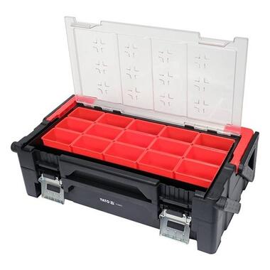Ящик складний пластиковий YATO з 21 коміркою, 560x 305x 165 мм [3] YT-08970 фото №4