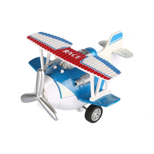 Літак металевий інерційний Same Toy Aircraft синій зі світлом та музикою (SY8012Ut-2) фото №1