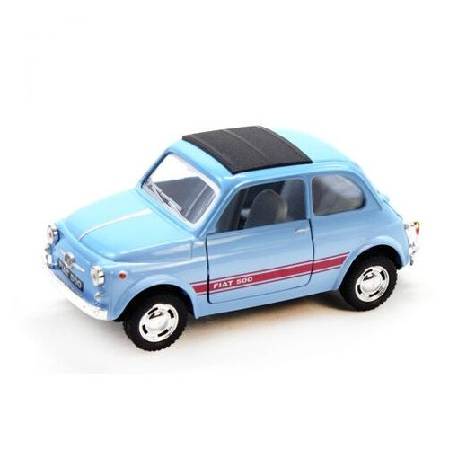 Машинка Kinsmart Fiat 500 голубая (KT5004W) фото №1