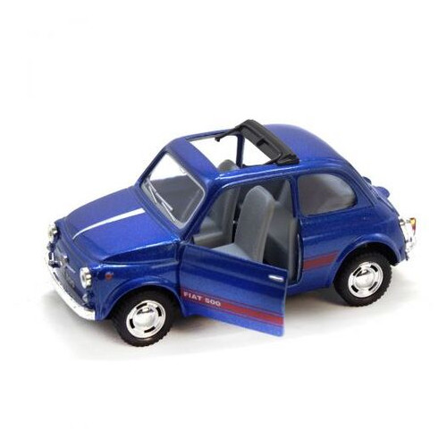 Машинка Kinsmart Fiat 500 синий (KT5004W) фото №1