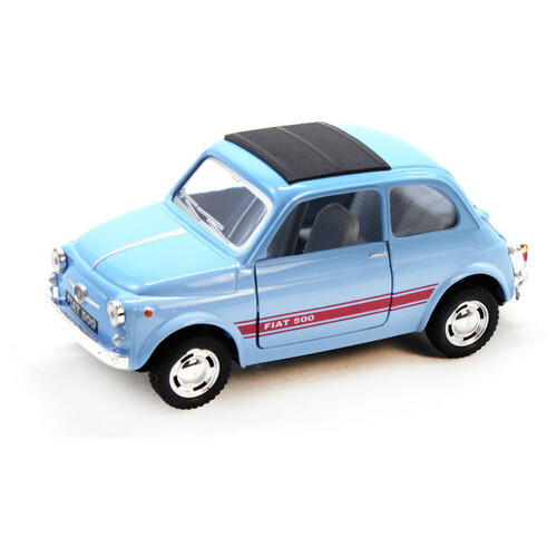 Коллекционная игрушечная модель Kinsmart FIAT 500 KT5004W инерционная Голубой фото №1