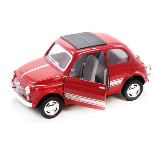 Коллекционная игрушечная модель Kinsmart FIAT 500 KT5004W инерционная Красный фото №1