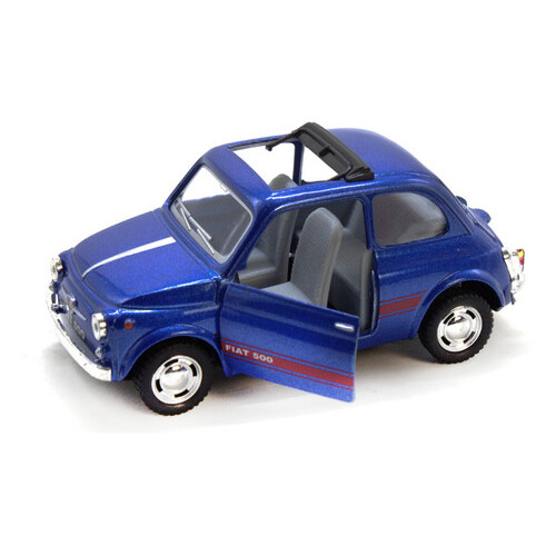 Колекційна іграшкова модель Kinsmart FIAT 500 KT5004W синій фото №1