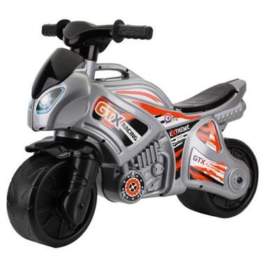 Мотоцикл сріблясто-чорний на видувних колесах 7105 ТЕХНОК  (7105) фото №1